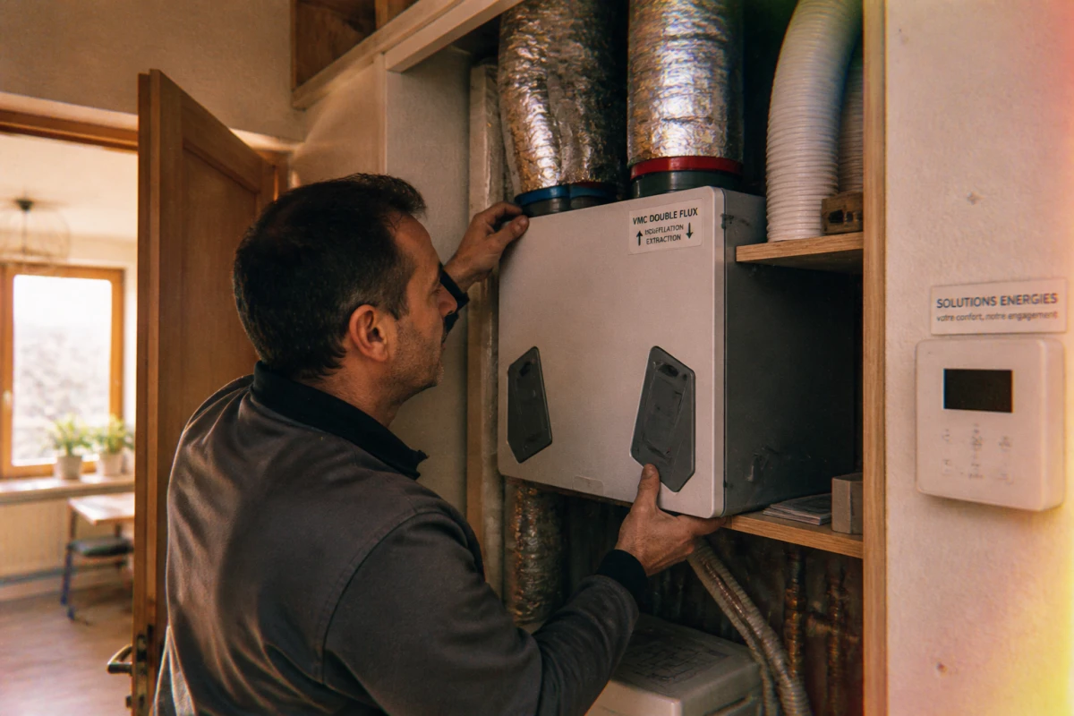 Installation VMC double flux maison Angers