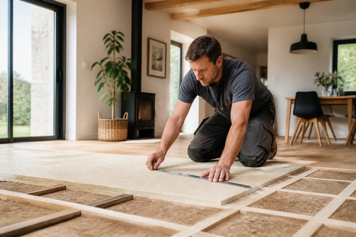 Isolation plancher bas maison Angers